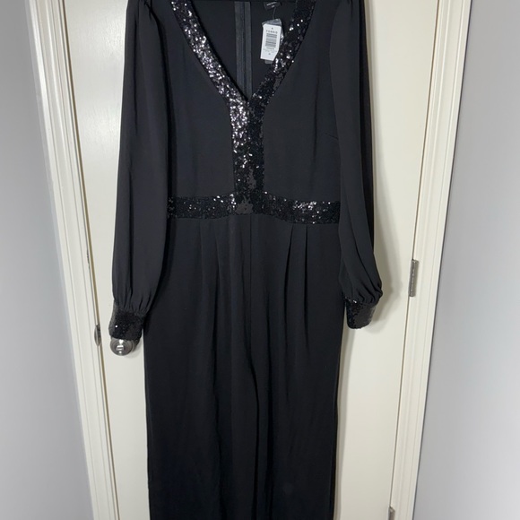 NWT Torrid x Sylvia Mollie Black Ponte Sequin Jumpsuit Plus Size 24W - Picture 4 of 11